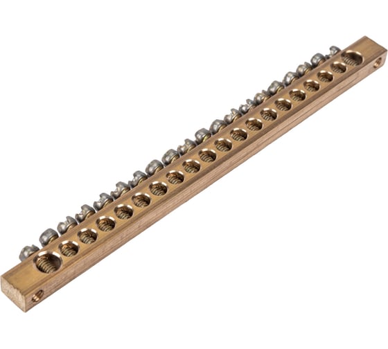 Шина PEN земля-ноль REXANT 6x9 мм 20/2 20 групп/крепеж по краям 11-2370