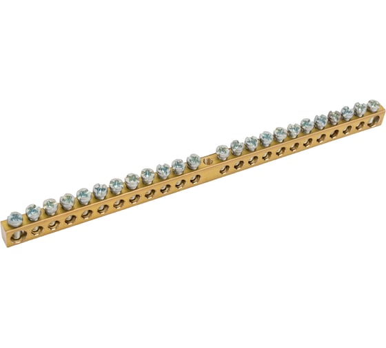 Шина PEN земля-ноль REXANT 6x9 мм 24/1 24 группы/крепеж по центру 11-2364