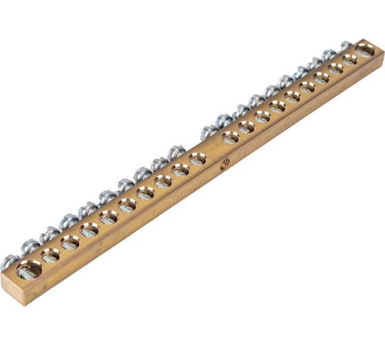 Шина PEN земля-ноль REXANT 6x9 мм 20/1 20 групп/крепеж по центру 11-2362