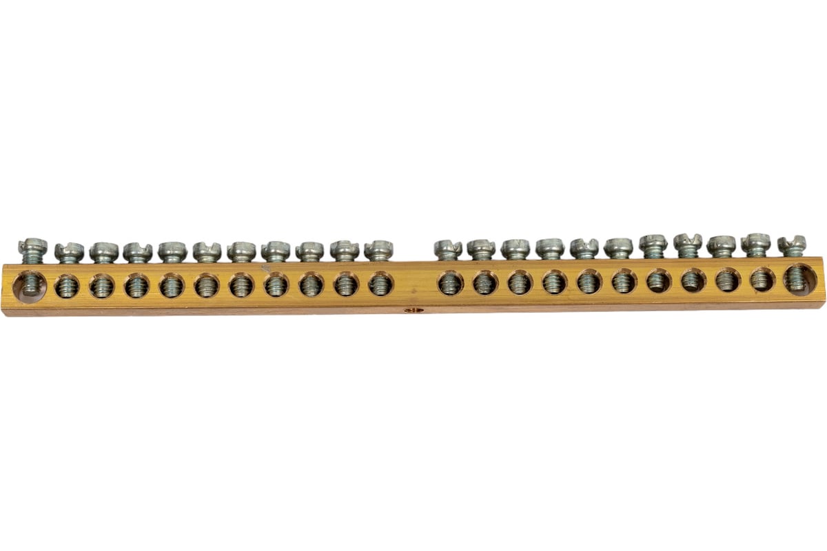 Шина PEN земля-ноль REXANT 6x9 мм 22/1 22 группы/крепеж по центру 11 ...