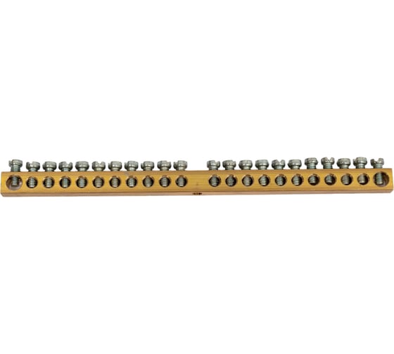 Шина PEN земля-ноль REXANT 6x9 мм 22/1 22 группы/крепеж по центру 11-2363