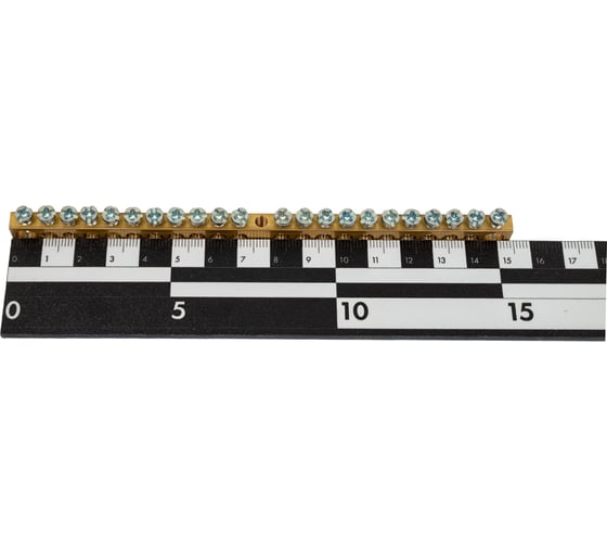 Шина PEN земля-ноль REXANT 6x9 мм 22/1 22 группы/крепеж по центру 11-2363