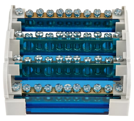 Шина на DIN-рейку в корпусе кросс-модуль REXANT 4x11 11-2304-11