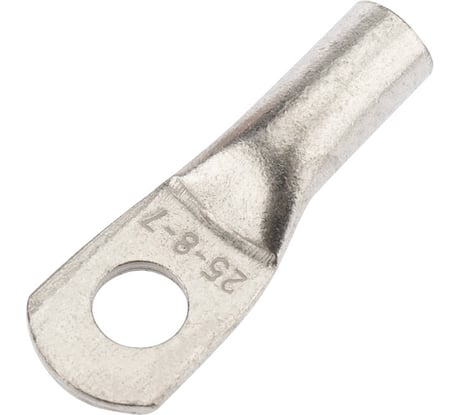 Медный луженый наконечник REXANT ТМЛ 25–8–7 (25мм2 - d8мм) ГОСТ 7386-80, 10 шт. 07-5313-3
