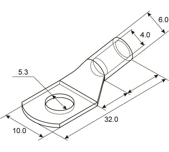 Наконечник REXANT ТМЛ 6–5–4 (6 мм2 - d 5 мм) ГОСТ 7386-80 уп.10 шт 07-5305