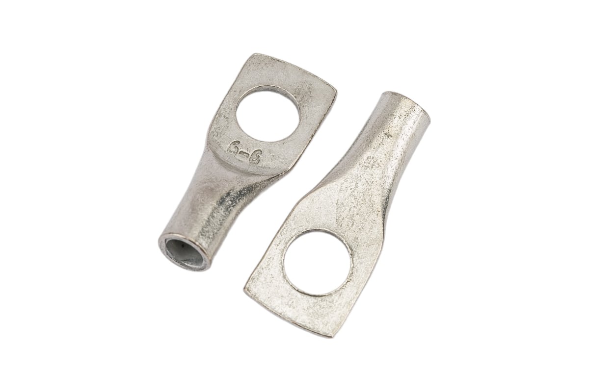 Медный луженый наконечник REXANT ТМЛ-Р 6–6 (6мм2 - d 6мм) упаковка 10 ...