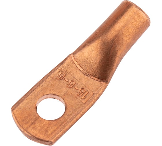 Медный наконечник REXANT ТМ 16-6-6 (16мм2 - d 6мм) уп.5 шт 07-5310-1 1