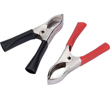 Зажимы "крокодилы" AUTOVIRAZH 30А 70мм 2шт(красный+черный) AV-010202