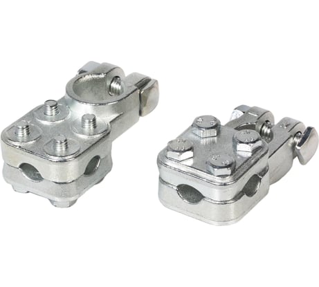 Клеммы АКБ StartVOLT в комплекте цинк, прижимная пластина для проводов до 75мм кв. SBT 019