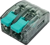 Клемма ЭРА СМК NO-224-46 компактная, серия 412, с рычагом, 2 отверстия, 0.5-4 мм, упаковка 100 штук Б0043964