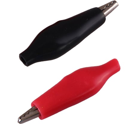 Зажим крокодил в изоляторе REXANT длина 40 мм, ток 5A, 2 шт 16-0001-9