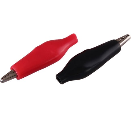 Зажим крокодил в изоляторе REXANT длина 46 мм, ток 5A, 2 шт 16-0002-9