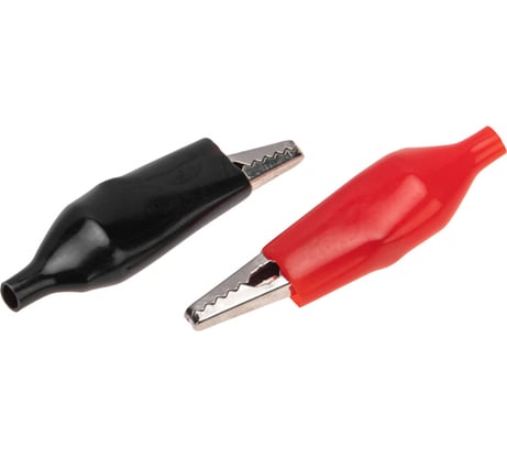 Зажим крокодил в изоляторе REXANT длина 56 мм, ток 5A, 2 шт 16-0003-9