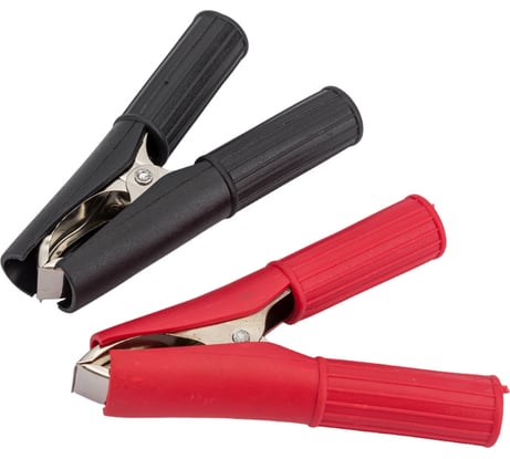 Зажим крокодил в изоляторе REXANT длина 75 мм, ток 30A, 2 шт 16-0016-9