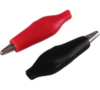 Зажим крокодил REXANT 5 А 56 мм в изоляторе черный и красный 200 шт 16-0003