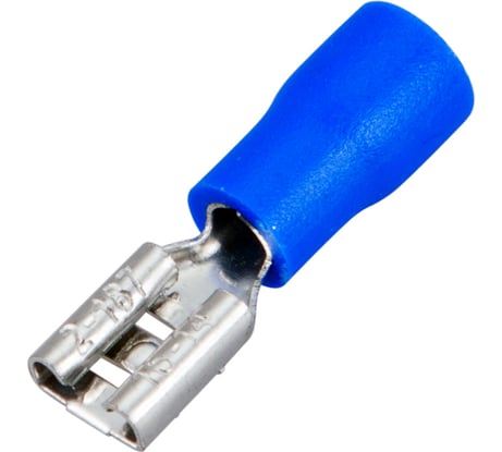 Плоская изолированная клемма REXANT РПи-м 2,5-(4,8) гнездо - 5,6 мм 1,5-2,5 мм2 синяя, 10 шт 06-0389-A