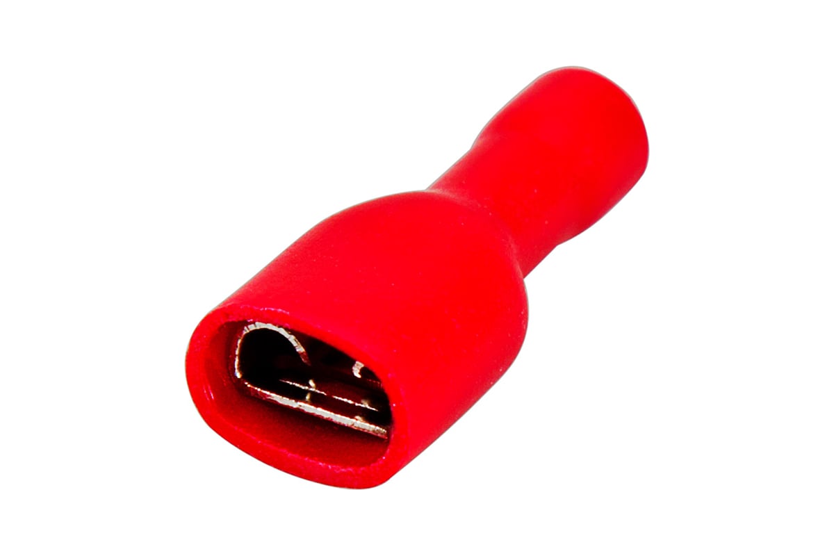 Плоская полностью изолированная клемма REXANT РППи-м 1,5-(6,3) гнездо 6 ...