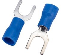 Вилочный изолированный наконечник HLT НВИ 2.5-5 вилка 1.0-2.5 мм синий упаковка 100 шт 084-04-17,084-04-017 4670042793978