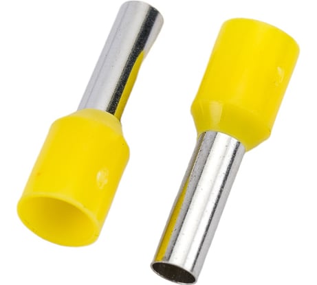 Наконечник-гильза HLT Ншви 6 мм2 с изолированным фланцем желтый Е6012 уп 100 шт 084-04-27,084-04-027 4670042794166