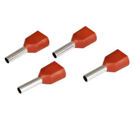 Штыревой втулочный двойной изолированный наконечник-гильза HLT Ншви2 0.75-8 мм красный упаковка 100 шт,084-04-060 4670042794272