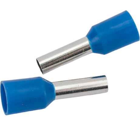 Наконечник-гильза HLT Ншви 2.5 мм2 с изолированным фланцем синий Е2508 упаковка 100 шт 084-04-25,084-04-025 4670042794104