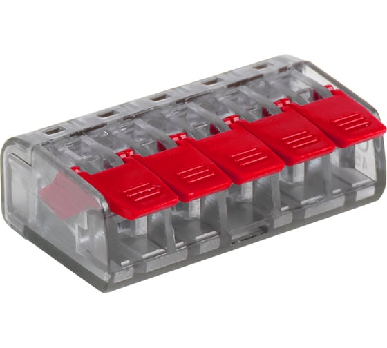Клемма EKF СМК 221-415 5 отверстий 0.2-4.0 мм2 блистер (5шт.) PROxima plc-smk-221-415b