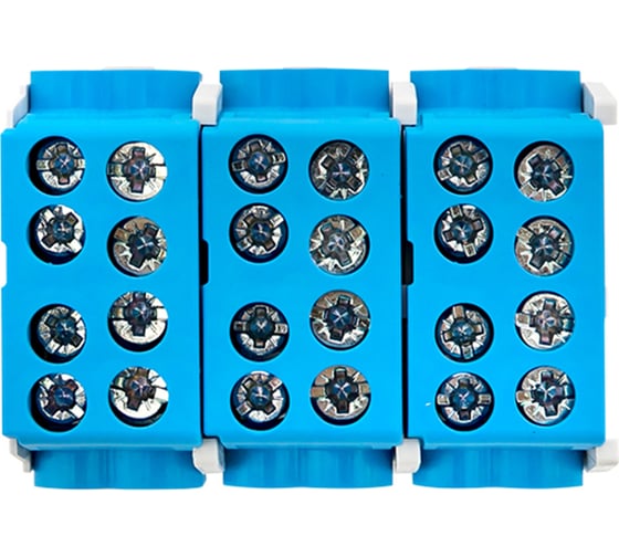 Распределительная клемма EKF КСР с двойным винтом 2x25/2x16 синяя PROxima ksr-2.25-2.16-blue