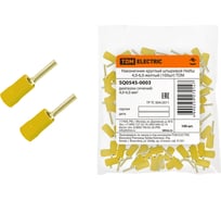 Штыревой круглый наконечник TDM ELECTRIC НкИш 4,0-6,0, желтый, 100 штук SQ0545-0003