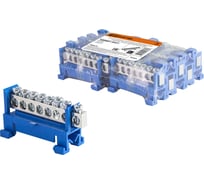 Шина нулевая "N" с изолятором на DIN-рейку 6x9мм стойка мал. 8 групп TDM ELECTRIC, никелированная SQ0801-0321