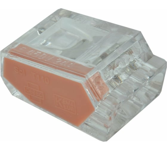 Компактная 3-х проводная клемма iTOK БК03 (TYP016), Полиамид, 1,0-2,5мм, 24А, 450В, 6 шт i-BK03-3-24-450-6
