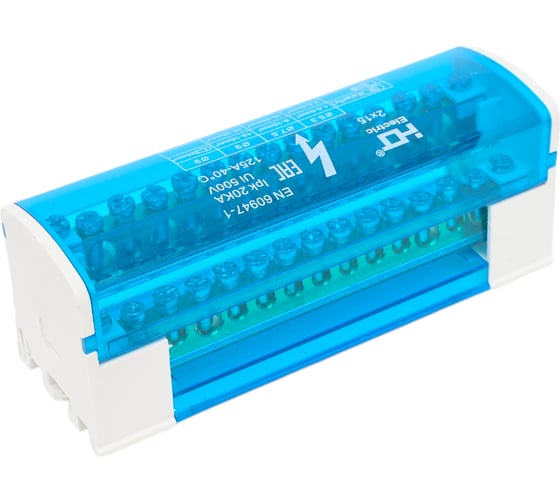 Шина на DIN-рейку в корпусе кросс-модуль HLT 2x15 L+PEN 081-06-03/081-06-003 4670042790243
