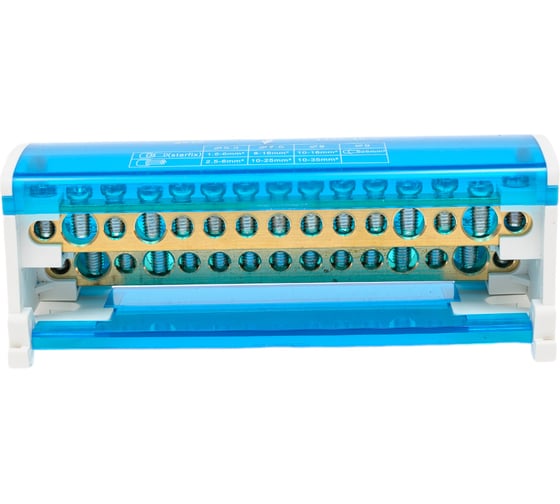 Шина на DIN-рейку в корпусе кросс-модуль HLT 2x15 L+PEN 081-06-03/081-06-003 4670042790243