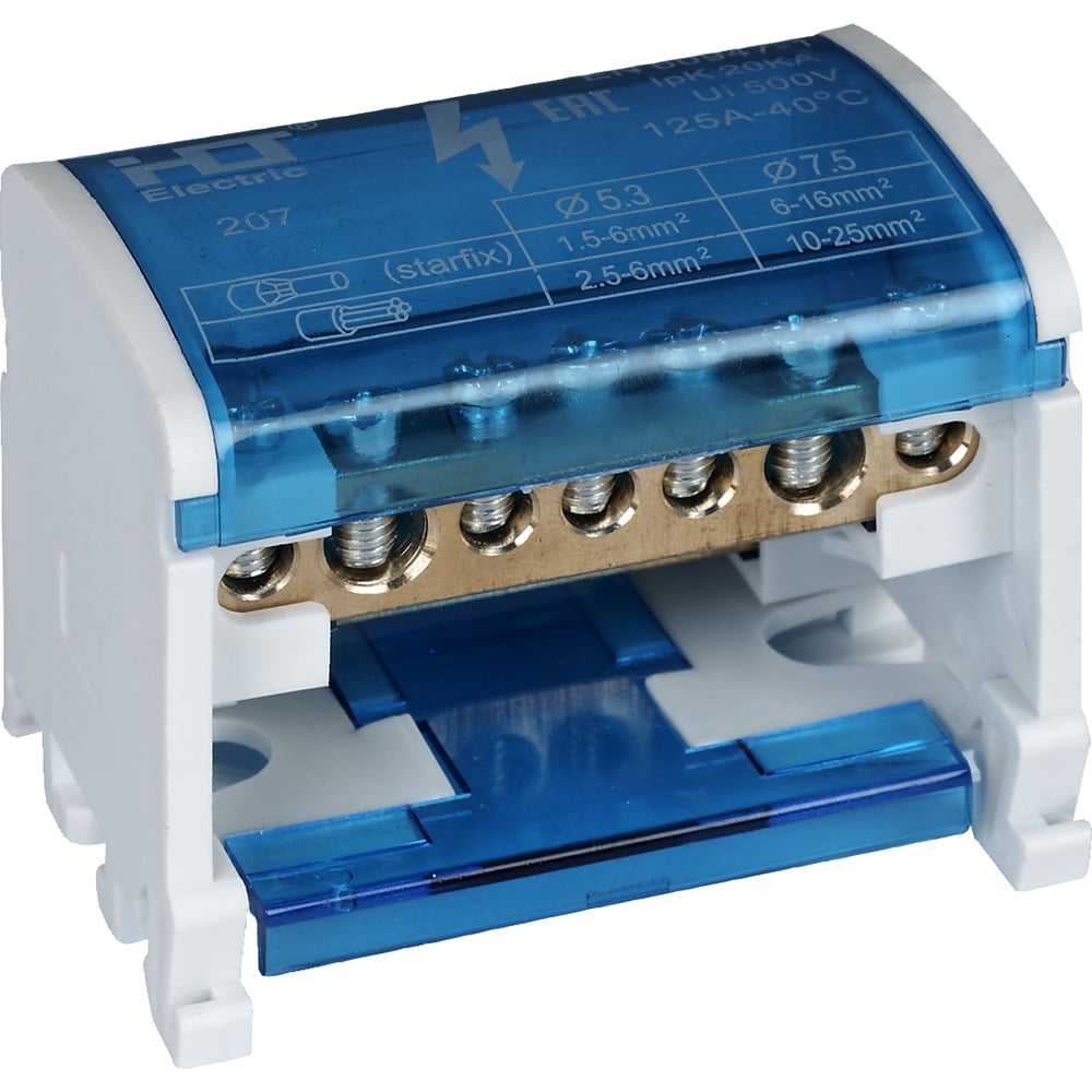 Шина на DIN-рейку в корпусе кросс-модуль HLT 2x7 L+PEN 081-06-01/081-06 ...