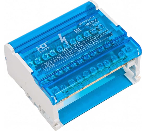 Шина на DIN-рейку в корпусе кросс-модуль HLT 4x11 3L+PEN 081-06-05/081-06-005 4670042790267