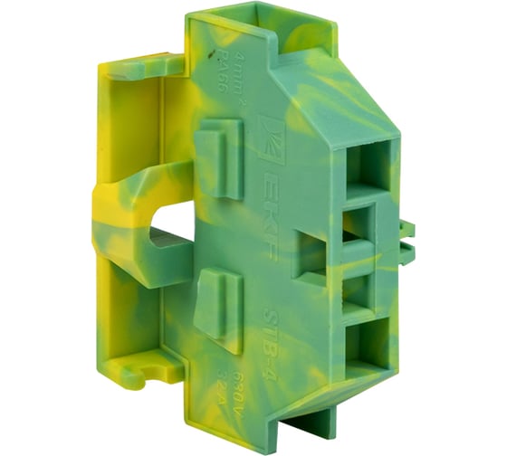 Миниклемма EKF STB-4 32A желто-зеленая PROxima, упаковка (50 шт) stb-m-4-y-green-r 1