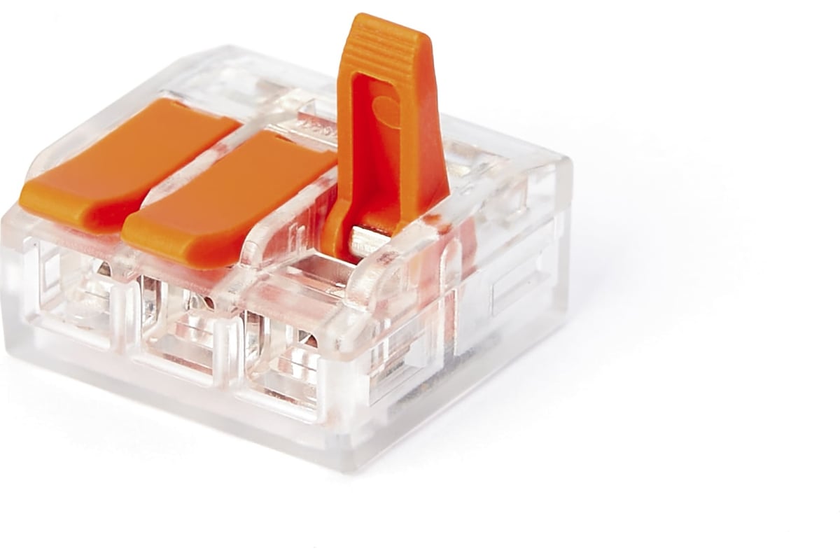 Универсальная 3-х проводная клемма ELECTROVOLT 221-413 20 штук/упаковка ...