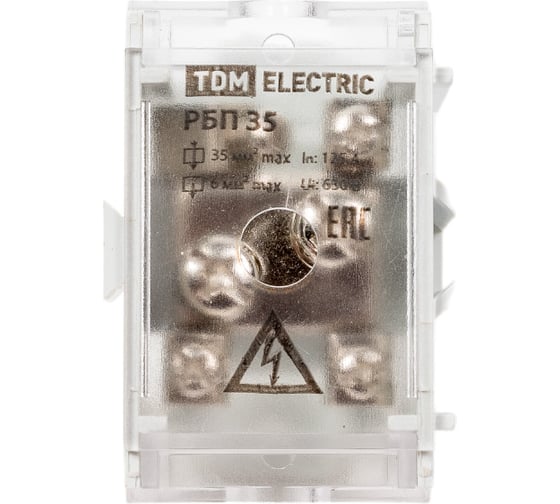 Проходной распределительный блок TDM ELECTRIC РБП 35 1x35 - 4x6 мм2 125/50 А SQ0823-0101