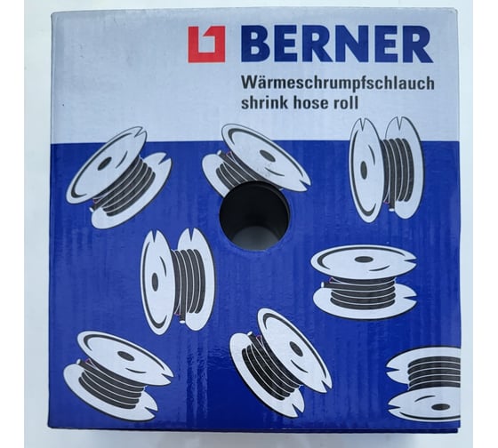 Рулон термоусадочной трубки BERNER 3,2 мм 10 м 267104