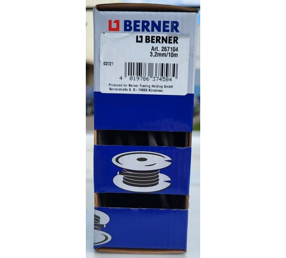 Рулон термоусадочной трубки BERNER 3,2 мм 10 м 267104