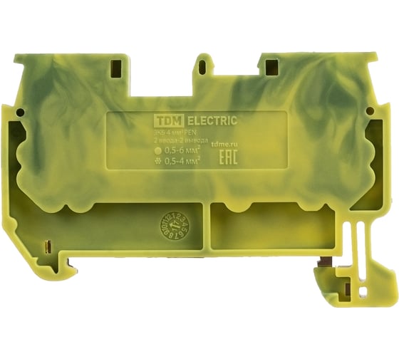 Безвинтовой клеммный зажим TDM ELECTRIC ЗКБ PEN быстрого зажима, 4 кв. мм (Ph-C PT 4-PE) SQ0822-0168