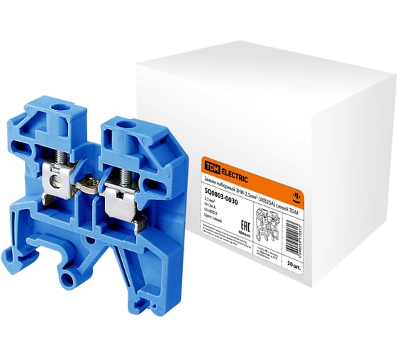 Наборный зажим TDM ELECTRIC ЗНИ-2.5 кв. мм (JXB25А), синий SQ0803-0030