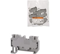 Безвинтовой клеммный зажим TDM ELECTRIC ЗКБ быстрого зажима, 4 кв. мм, 32А, серый (Ph-C PT 4) SQ0822-0166