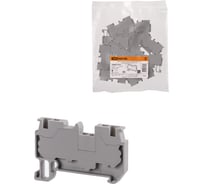 Безвинтовой клеммный зажим TDM ELECTRIC ЗКБ быстрого зажима, 2.5 кв. мм, 24А, серый (Ph-C PT 2,5) SQ0822-0161