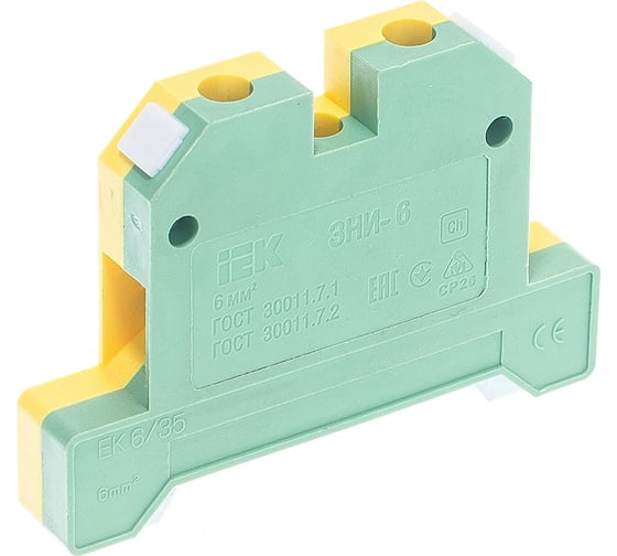 Клеммная колодка IEK ЗНИ-6PEN 6 кв.мм JXB-земля YZN20-006-K52 9720748
