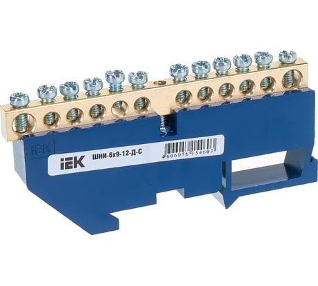 Нулевая шина, 6х9 12-Д IEK YNN10-69-12D-K07