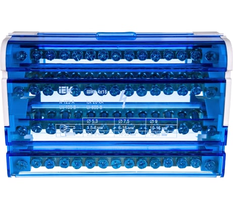 Нулевая шина в корпусе, 4х15 IEK YND10-4-15-125