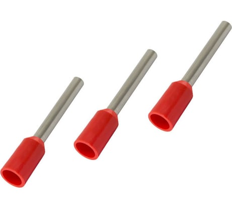 Наконечник-гильза Grisard Electric Е 1,5-08 1,5мм2 с изолированным фланцем красный (100шт) GE (E1508) GRE-014-0032