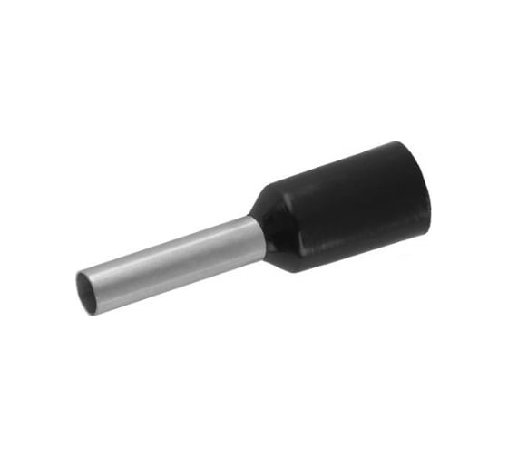 Наконечник-гильза Grisard Electric Е 6,0-12 6мм2 с изолированным фланцем черный (100шт) GE (E6012) GRE-014-0023