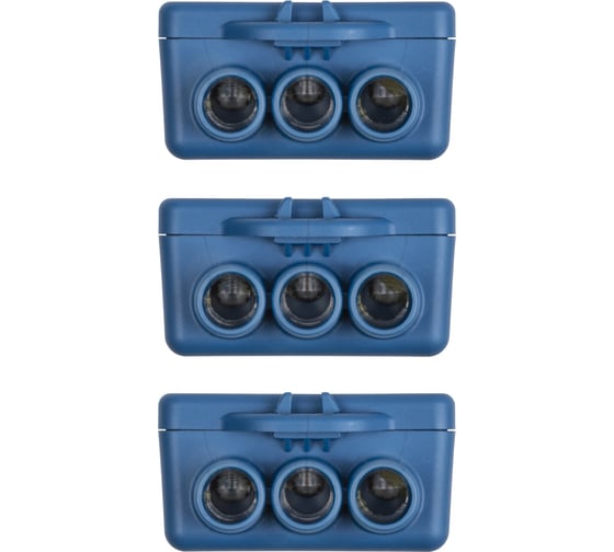 Винтовая изолированная клемма TDM ELECTRIC КВИ-3 для Al и Cu проводов 6 кв. мм, синяя SQ0510-0604