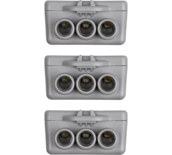 Винтовая изолированная клемма TDM ELECTRIC КВИ-3 для Al и Cu проводов 6 кв. мм, серая SQ0510-0603